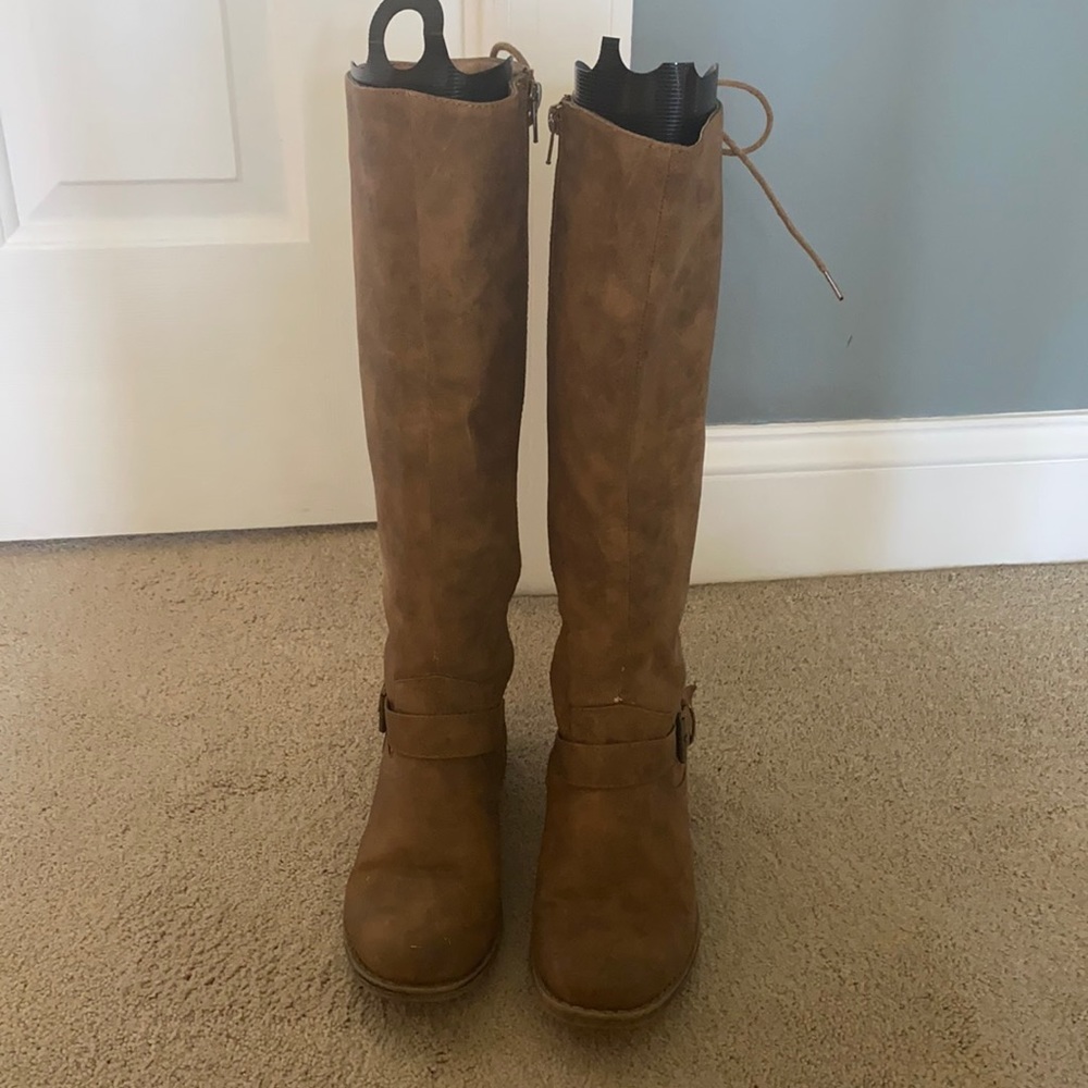 JustFab Tall cross back boots